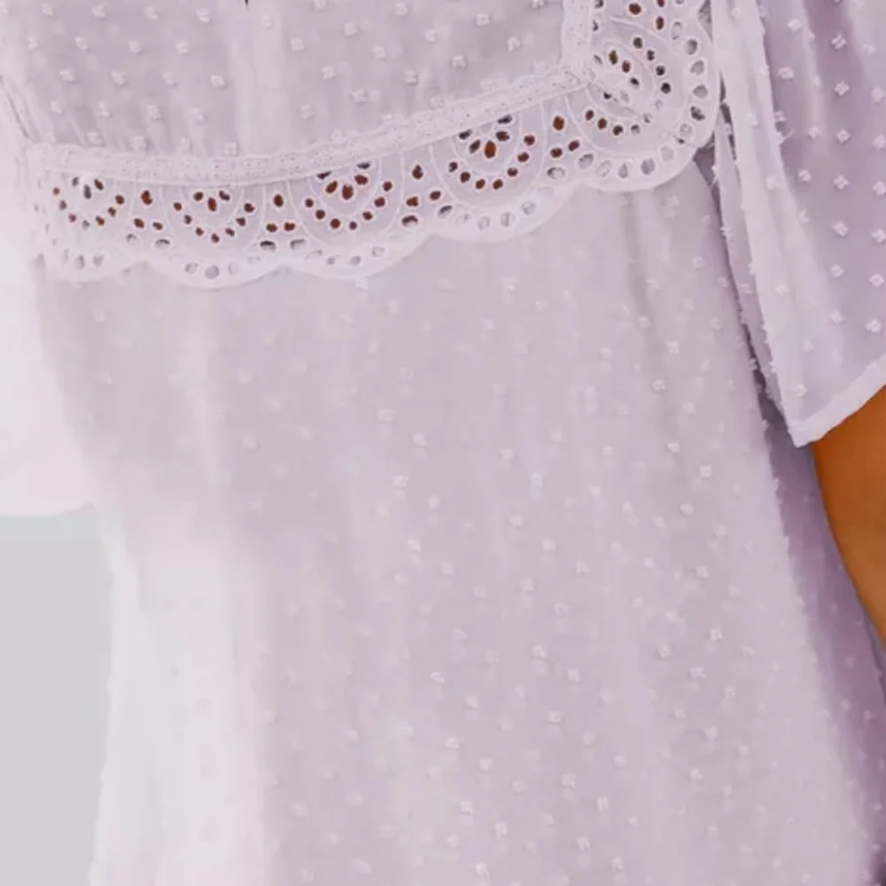 1 Small left❣New boutique swiss dot flutter sleeve top - Picture 9 of 12